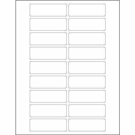 BSC PREFERRED 3 x 1'' White Rectangle Laser Labels, 1800PK S-19346